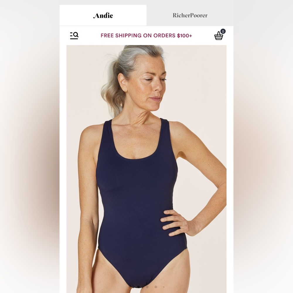 Andie The Tulum One Piece Navy Blue Swimsuit